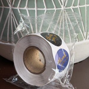 Thank You Stickers 1” Round different colors